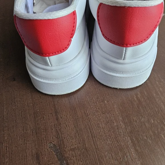 MKS Sneaker Shoes Womens White Red Green 8 - Picture 8 of 10
